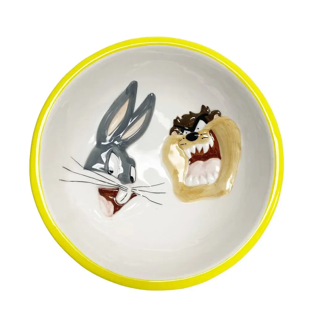 Vintage Warner Bros Bugs Bunny Taz Ceramic Decorative Bowl